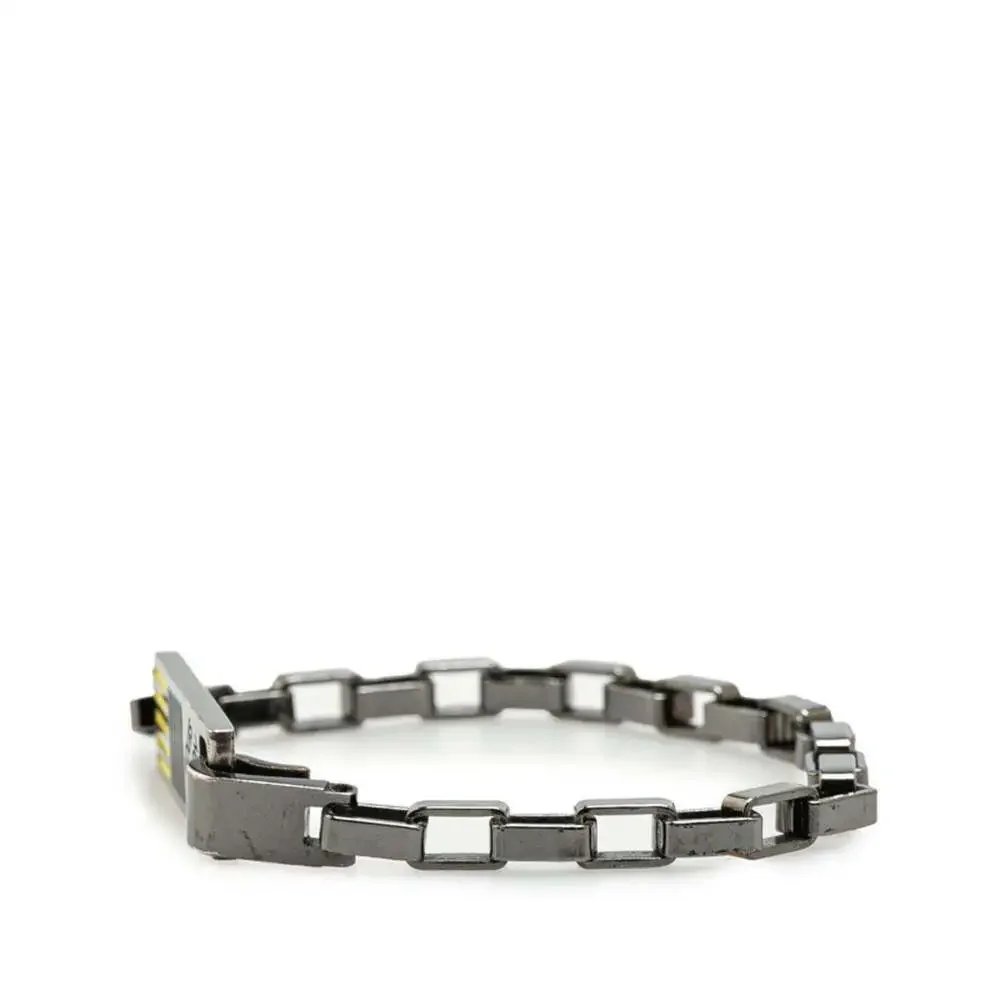 LOUIS VUITTON Silver Damier Charm Bracelet